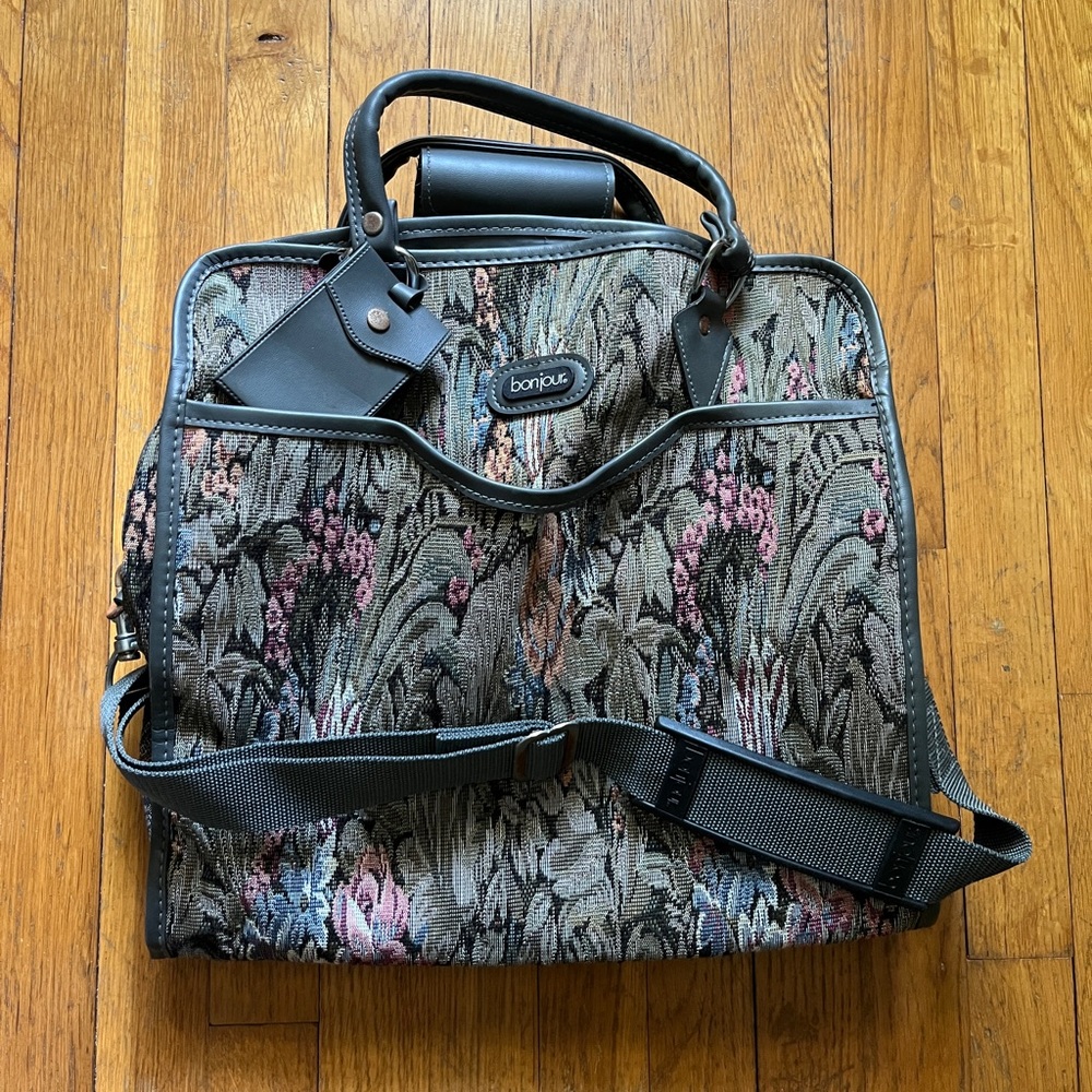 Vintage Bonjour Floral Handbag.